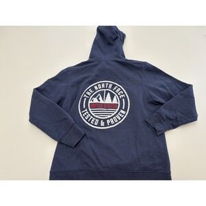 The North Face Navy Blue Pullover Banger Hoodie Usa Patch Tested Proven Large